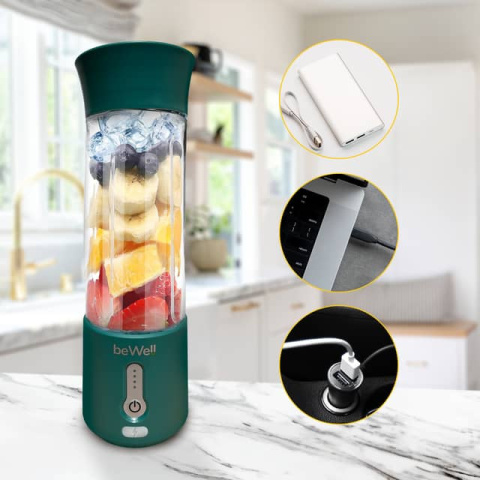 Blender kielichowy bezprzewodowy akumulatorowy butelkowa zieleń Blender kielichowy bezprzewodowy akumulatorowy butelkowa zieleń