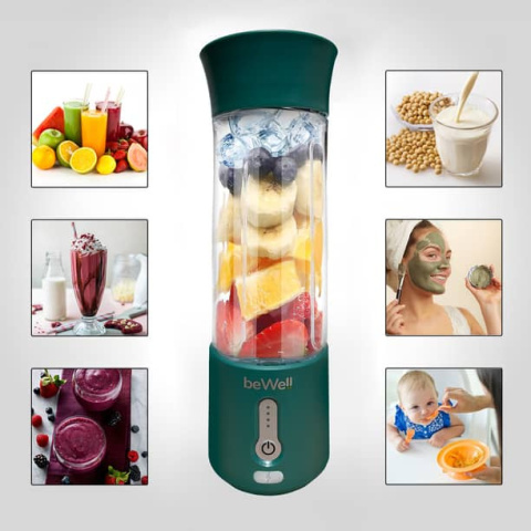 Blender kielichowy bezprzewodowy akumulatorowy butelkowa zieleń Blender kielichowy bezprzewodowy akumulatorowy butelkowa zieleń
