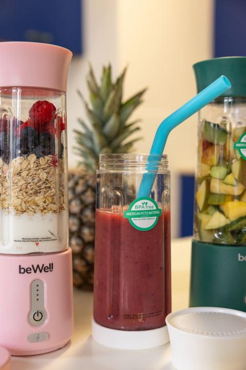 Blender kielichowy bezprzewodowy akumulatorowy butelkowa zieleń