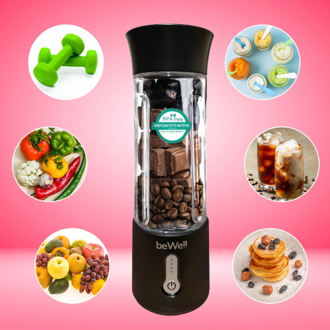 Blender kielichowy bezprzewodowy czarny Blender kielichowy bezprzewodowy czarny