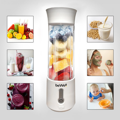 Blender kielichowy bezprzewodowy osobisty biały Blender kielichowy bezprzewodowy osobisty biały