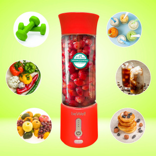 Blender kielichowy bezprzewodowy przenośny czerwony