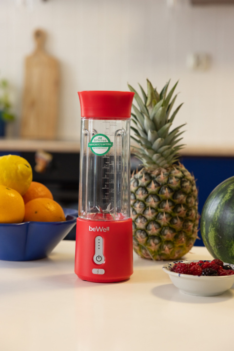 Blender kielichowy bezprzewodowy przenośny czerwony