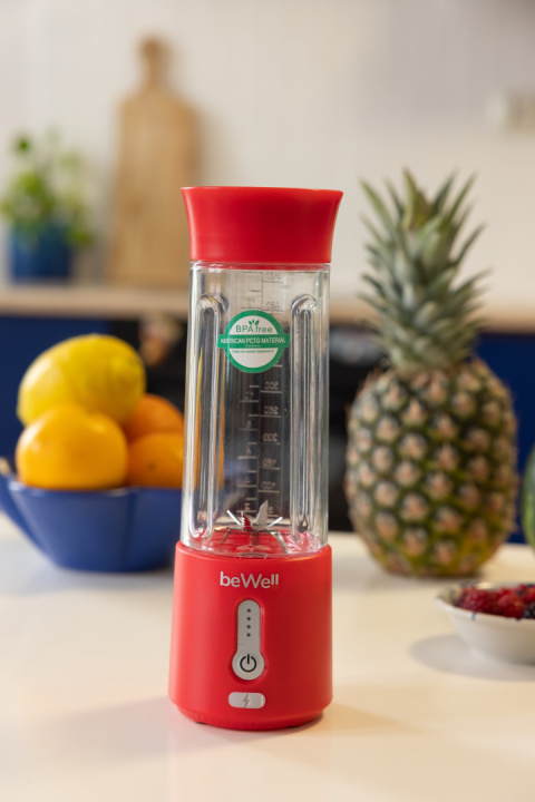 Blender kielichowy bezprzewodowy przenośny czerwony