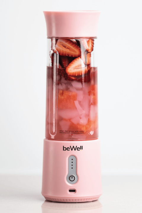 Blender kielichowy bezprzewodowy ręczny pudrowy róż Blender kielichowy bezprzewodowy ręczny pudrowy róż