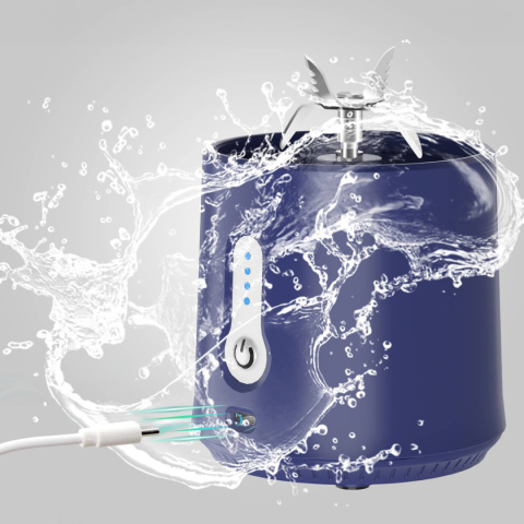 Blender kielichowy bezprzewodowy usb granatowy