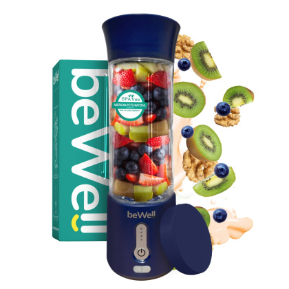 Blender kielichowy bezprzewodowy usb granatowy