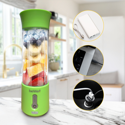 Blender kielichowy bezprzewodowy turystyczny limonkowy