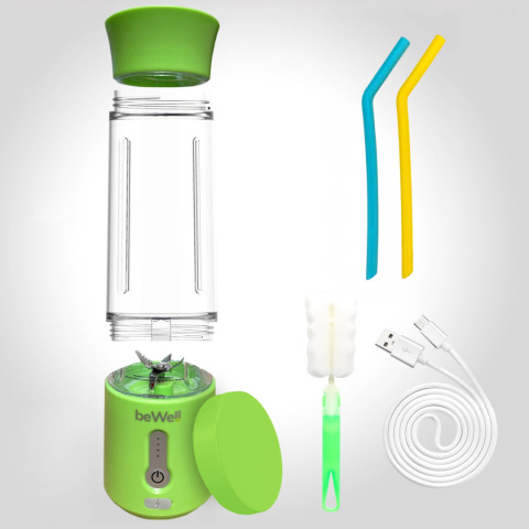Blender kielichowy bezprzewodowy turystyczny limonkowy