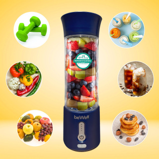 Blender kielichowy bezprzewodowy usb granatowy