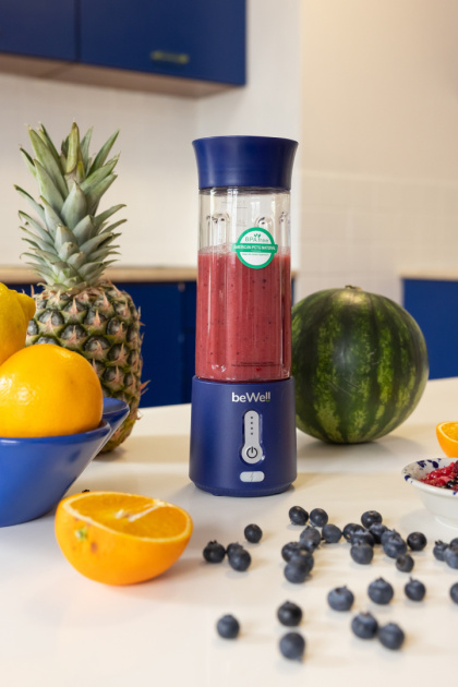 Blender kielichowy bezprzewodowy usb granatowy