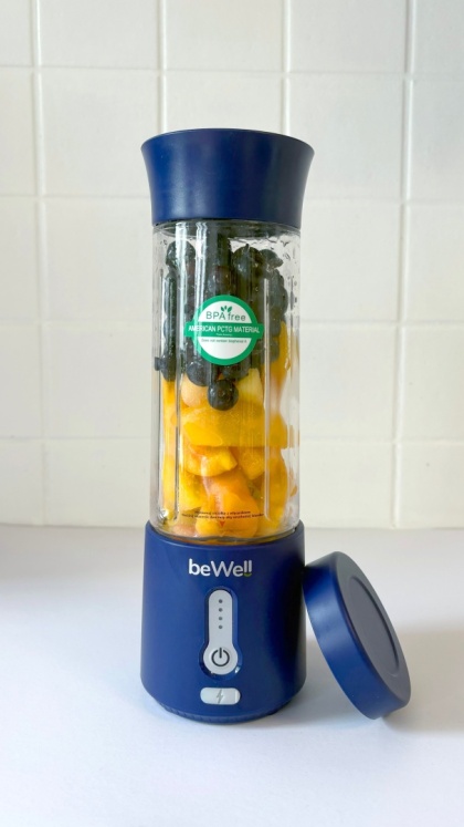 Blender kielichowy bezprzewodowy usb granatowy