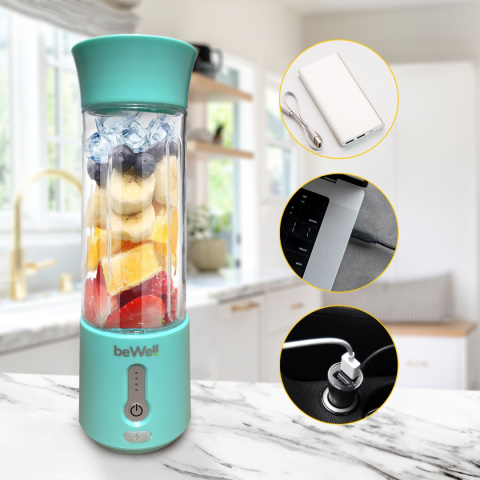 Blender kielichowy bezprzewodowy personalny turkusowy Blender kielichowy bezprzewodowy personalny turkusowy