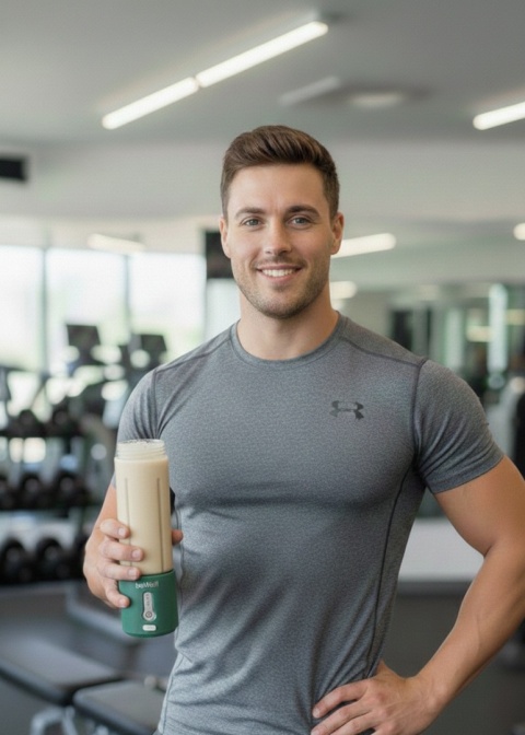 Blender kielichowy bezprzewodowy akumulatorowy butelkowa zieleń