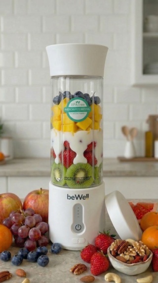 Blender kielichowy bezprzewodowy osobisty biały