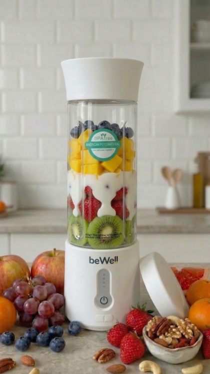 Blender kielichowy bezprzewodowy osobisty biały