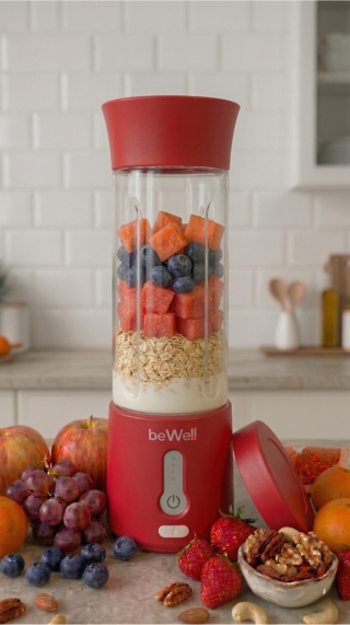Blender kielichowy bezprzewodowy przenośny czerwony