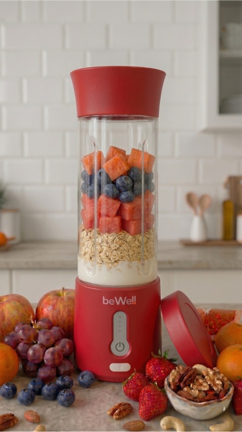 Blender kielichowy bezprzewodowy przenośny czerwony