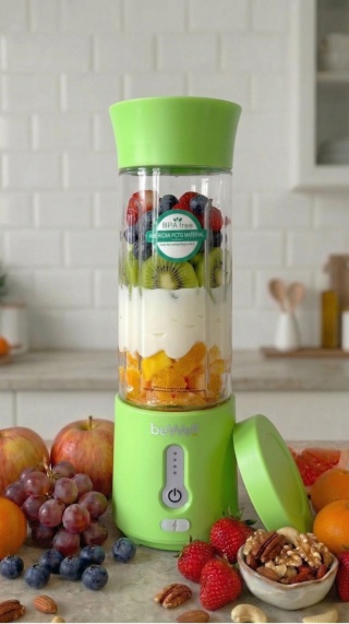 Blender kielichowy bezprzewodowy turystyczny limonkowy